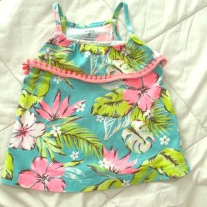 🍭5/$20 Carters Hawaiian Flower and Palm Top